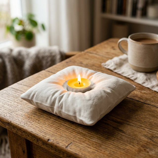 [무료 선물 포장] 쿠션 티라이트 홀더