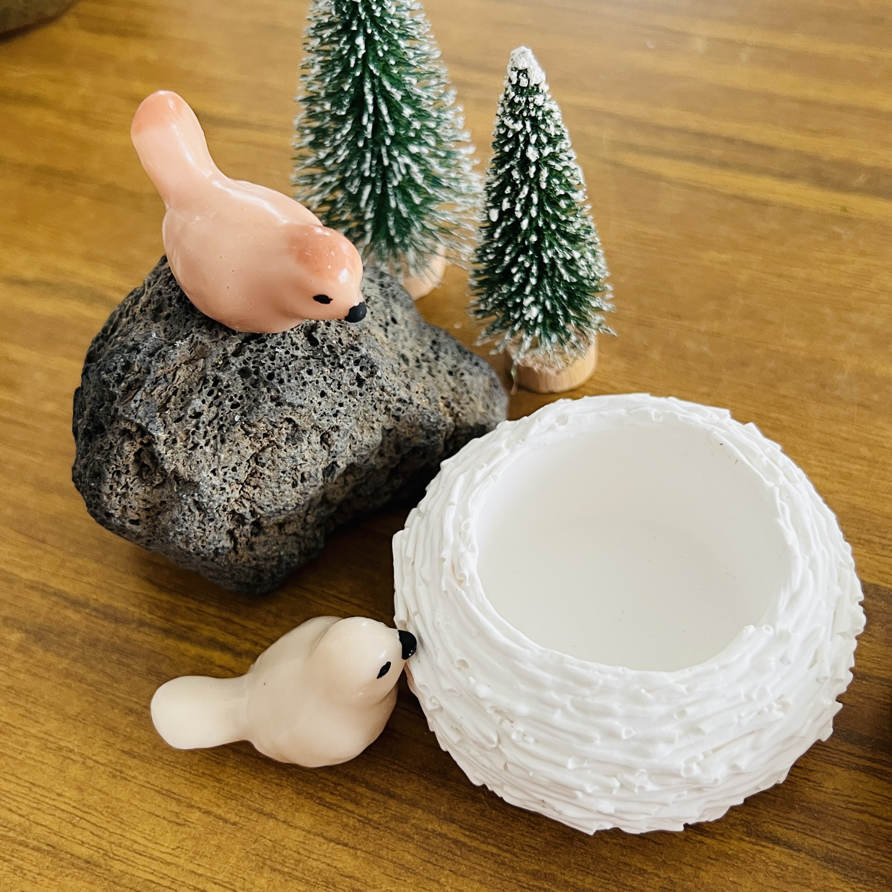 [무료 선물 포장] 둥지 티라이트 홀더 무드 컷 1